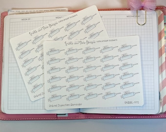 Enbrel Injection Reminder Stickers, Planner Stickers