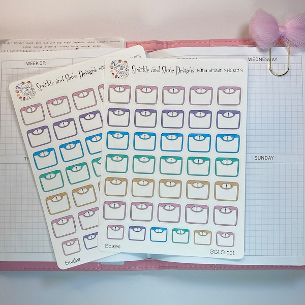 Scales Weigh In Planner Stickers