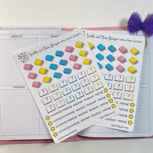 Currently Reading Planner Stickers