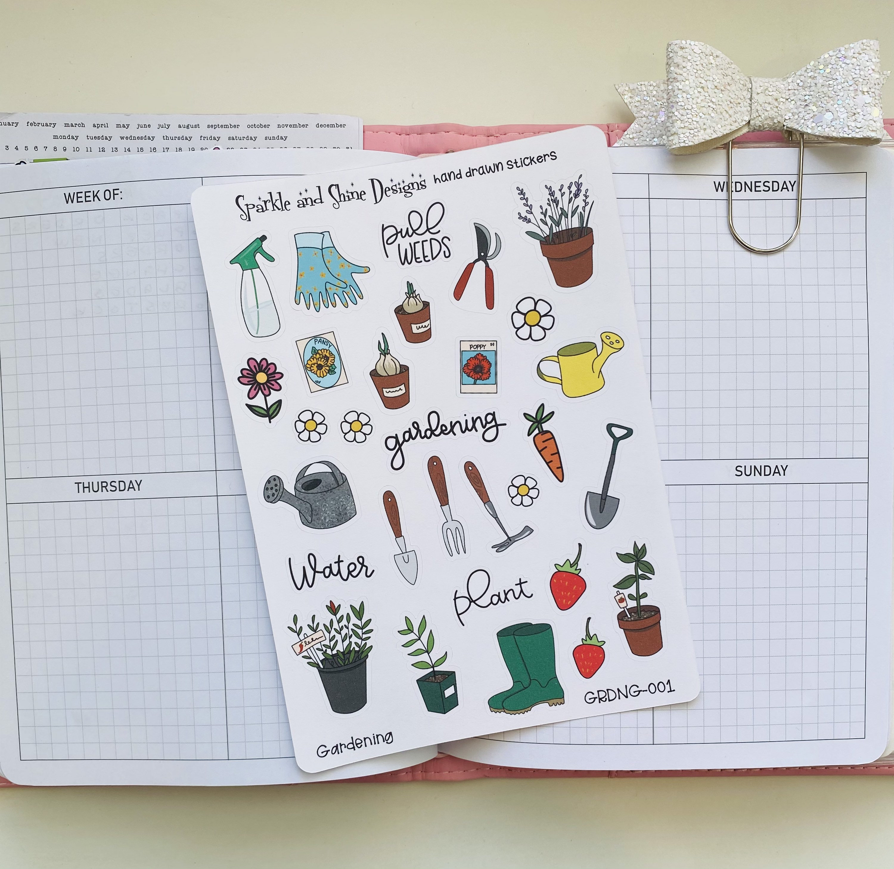 In The Garden Gardening Planner Stickers (Hobbies and Craft Stickers, Gardening Tracker, Plant Care Stickers for Garden & Plant Lovers)