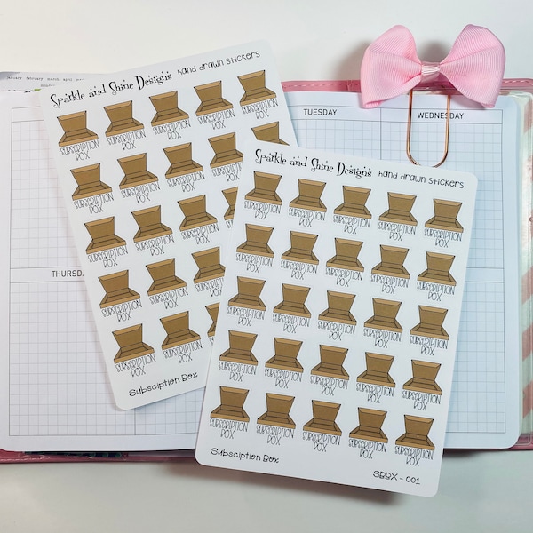 Subscription Box Planner Stickers