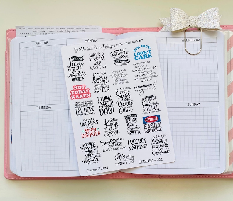 Super Sassy Planner Stickers image 1