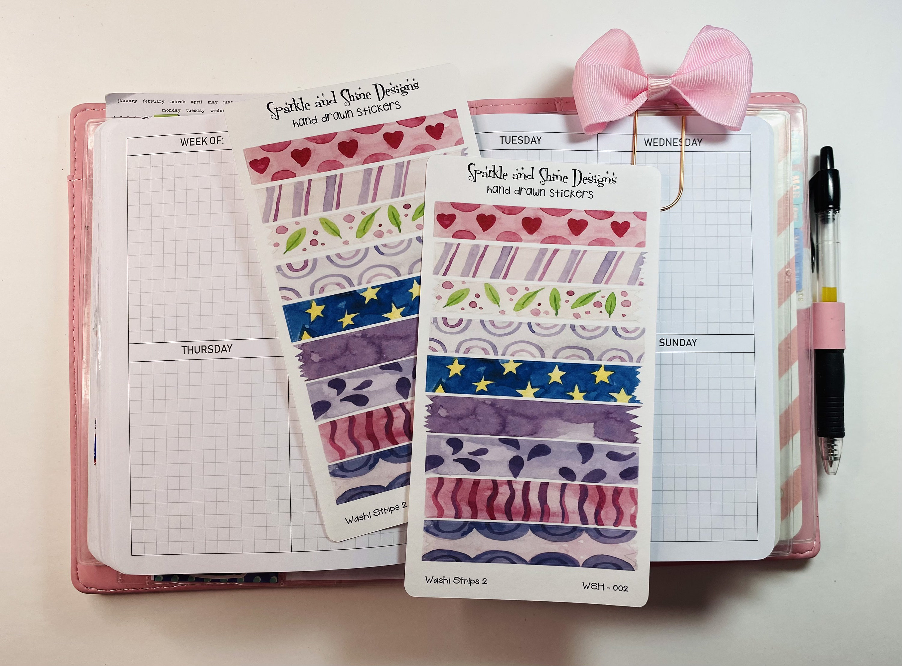 Washi Tape Strips: Planner Stickers Sheet - Etsy