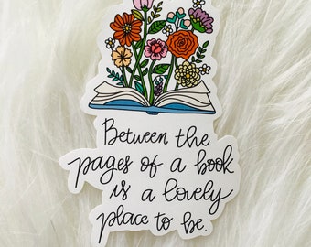 WATERPROOF Book Love Die Cut Stickers