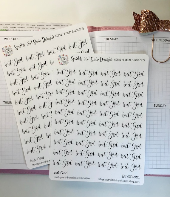 But God Planner Stickers (Bible Study Stickers, Faith Journaling Stickers Scripture Stickers, Prayers Stickers for Planners)