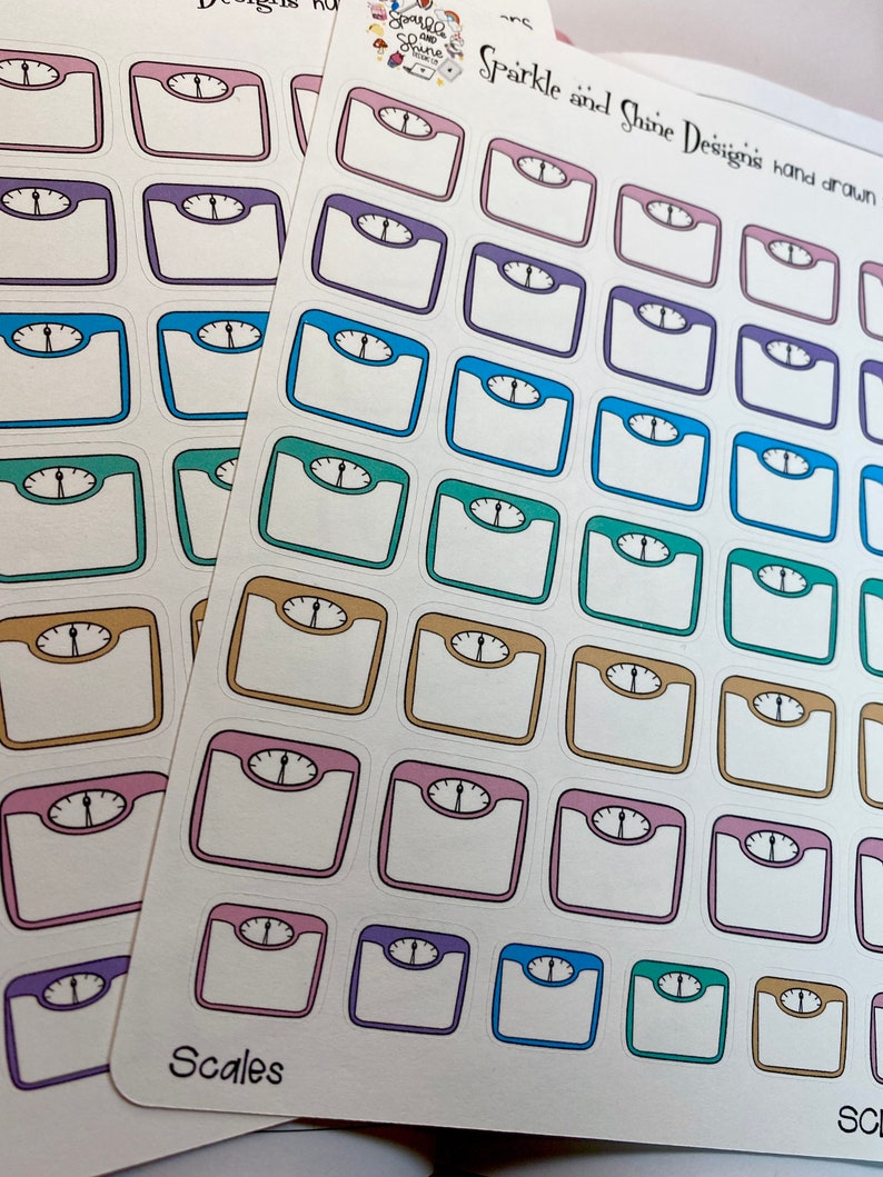 Scales Weigh in Planner Stickers - Etsy