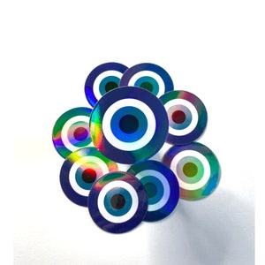 Waterproof Evil Eye Protect Your Energy Vinyl Stickers