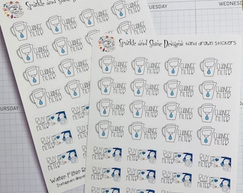 Change Water Filter Reminder Planner Stickers