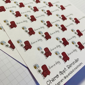 Chemo Appointment Planner Stickers Functional Planner Stickers Chemo Day Chair