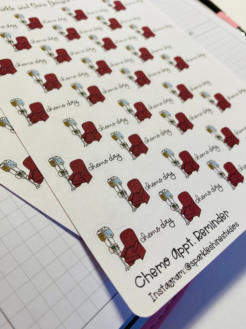 Chemo Appointment Planner Stickers Functional Planner Stickers Chemo Day Chair