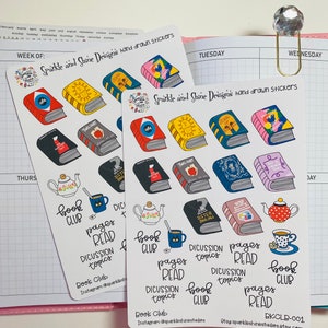 Book Club Planner Stickers