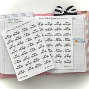 I Am Enough Affirmations Planner Stickers