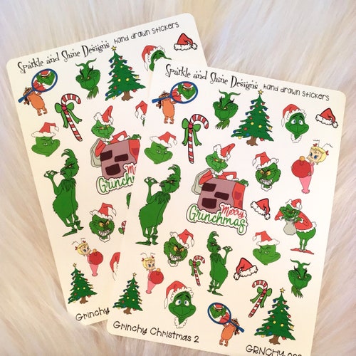 Merry Grinchmas Planner Stickers