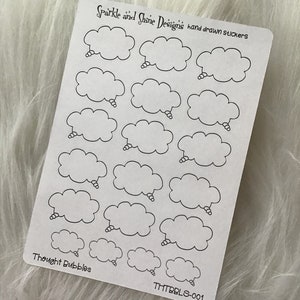 Thought Bubbles Icon Planner Stickers