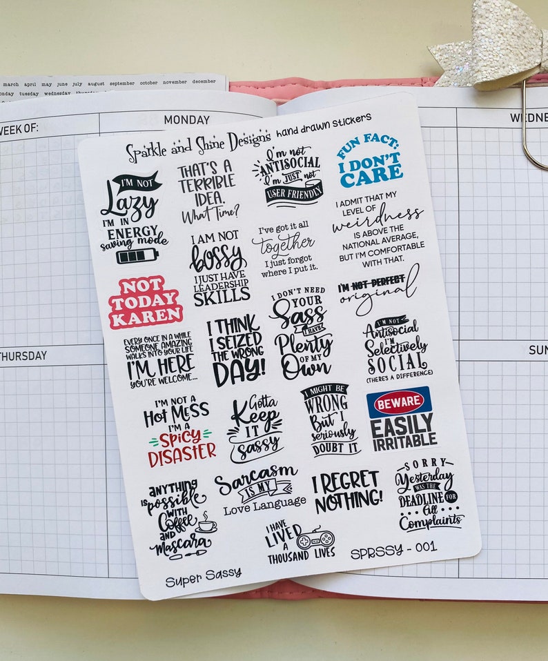 Super Sassy Planner Stickers image 2