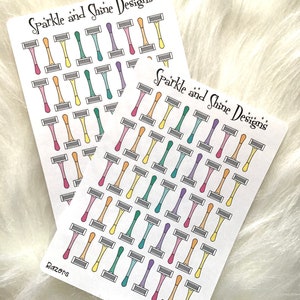Shaving Razor Planner Stickers