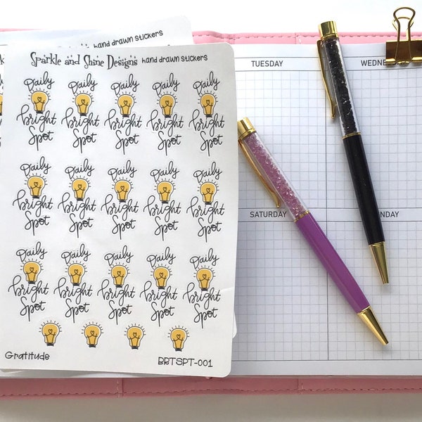 Gratitude Planner Planner Stickers- Daily Bright Spot Planner Stickers