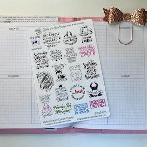 Extra Super Duper Sassy Snarky Planner Stickers