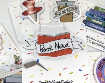Handmade Magnetic Bookmark - "Book Nerd" (Cute Bookmark, Bookish Gift, Gift For Readers, Book Lover Gift)