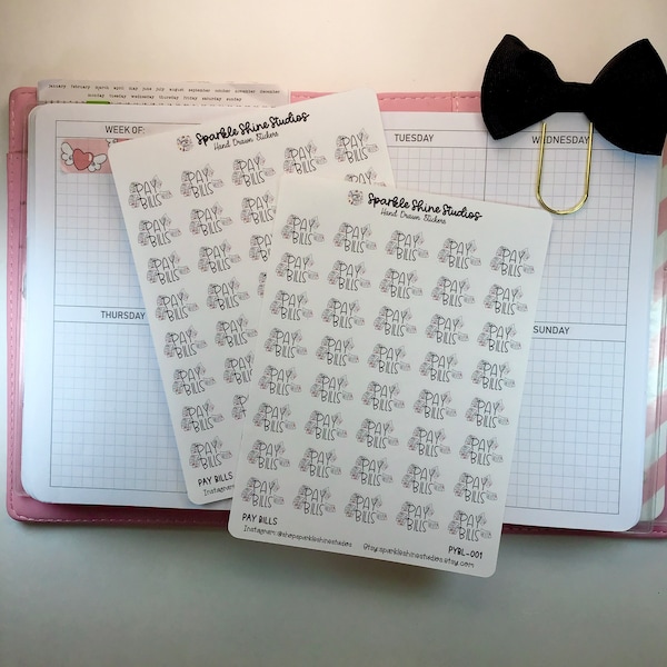 Pay Bills Planner Stickers