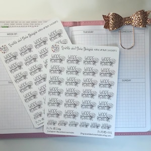 Lazy Day Wore Pajamas All Day Planner Stickers