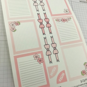 Cherry Blossom Season Vertical Planner Sticker Full Weekly Kit | 1.5 ...