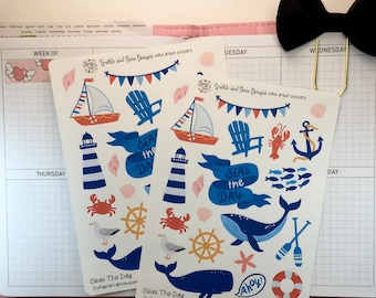 Seas The Day Summer Planner Stickers