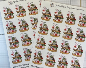Valentines Day Tiered Tray Planner Stickers