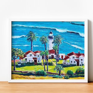 Point Loma Lighthouse, DIGITAL DOWNLOAD, Printable. 8x10&quot;, 5x7&quot;, 8x8&quot; and 5x5&quot; jpg files included.