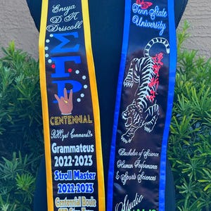 Dual Colored Panel Custom Graduation Stole (HBCU Style)