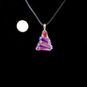 Handmade Dichroic Glass Pendant by TL Gallego