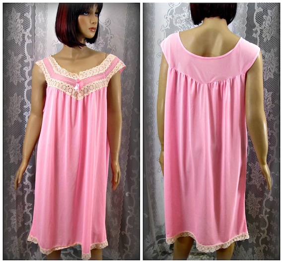 Sexy nightgown, Lacy nighty, Pink nighty, Lingerie, W… - Gem
