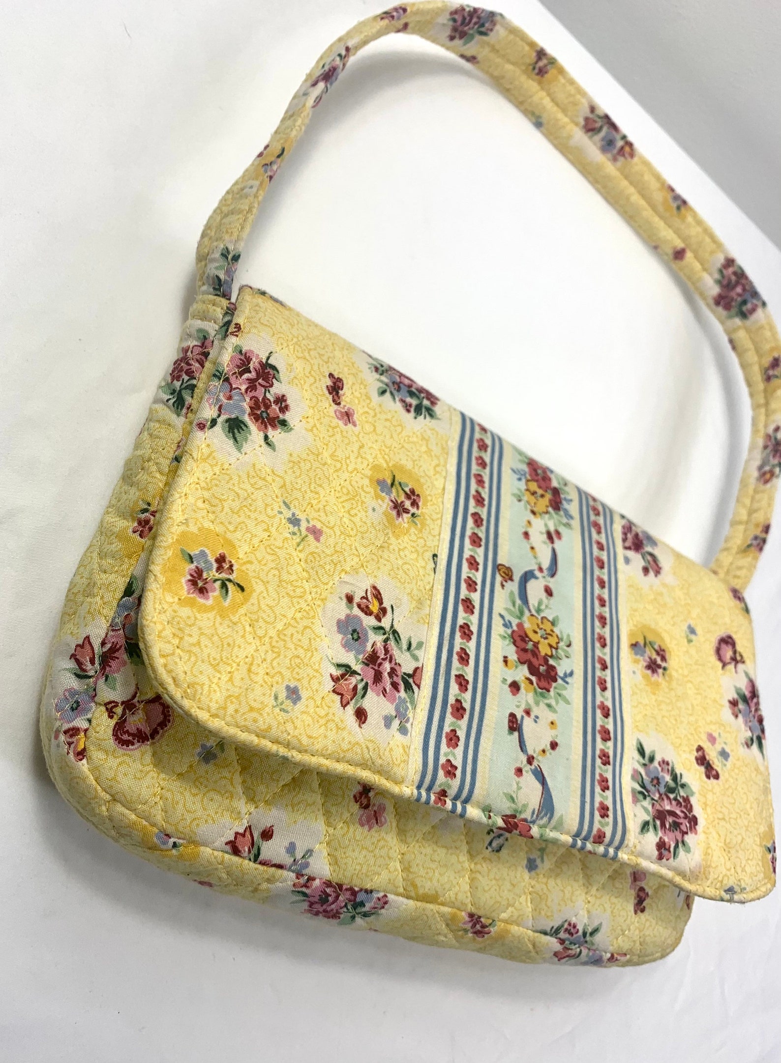 Yellow quilted purse Yellow cotton bag Spring purse Yellow | Etsy