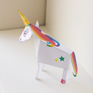 Unicorn / Unicorn Papercraft / DIY / Papercraft Unicorn / 3D Papercraft / Unicorn Party / INSTANT DOWNLOAD by Kooee Papercraft image 3