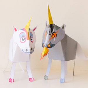 Unicorn / Unicorn Papercraft / DIY / Papercraft Unicorn / 3D Papercraft / Unicorn Party / INSTANT DOWNLOAD by Kooee Papercraft image 5