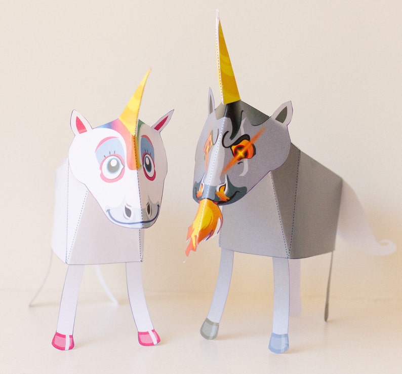 Unicorn / Unicorn Papercraft / DIY / Papercraft Unicorn / 3D Papercraft / Unicorn Party / INSTANT DOWNLOAD by Kooee Papercraft image 5