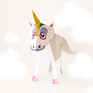 Unicorn / Unicorn Papercraft / DIY / Papercraft Unicorn / 3D Papercraft / Unicorn Party / INSTANT DOWNLOAD by Kooee Papercraft image 1