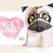 Pug / Valentine's Day card / Pug toy / Printable / DIY Paper craft Kit / 3D Pug / INSTANT Download - by Kooee Papercraft 