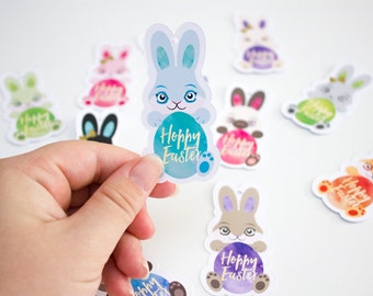 Printable Easter Bunny Gift Tags / INSTANT DOWNLOAD - by Kooee Papercraft