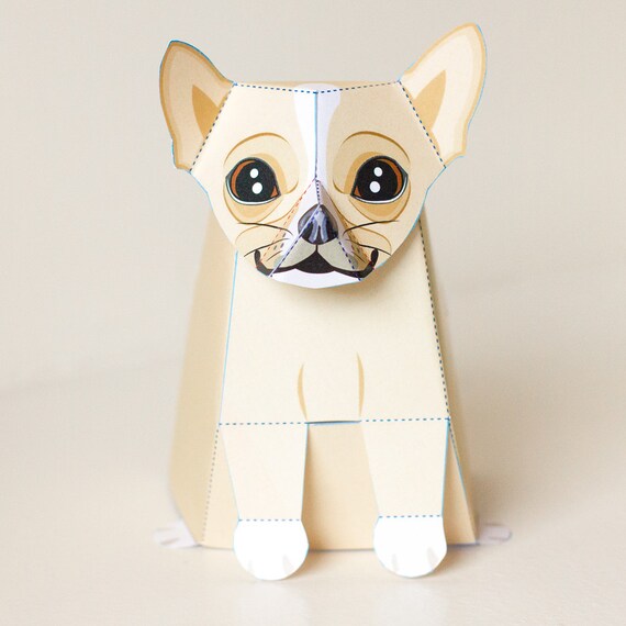 Paper Craft Dog Pack Paper DIY Paper Dog Low Poly Origami French