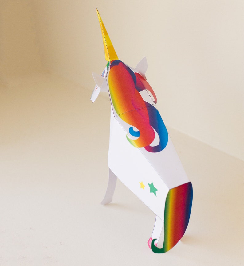 Unicorn / Unicorn Papercraft / DIY / Papercraft Unicorn / 3D Papercraft / Unicorn Party / INSTANT DOWNLOAD by Kooee Papercraft image 4