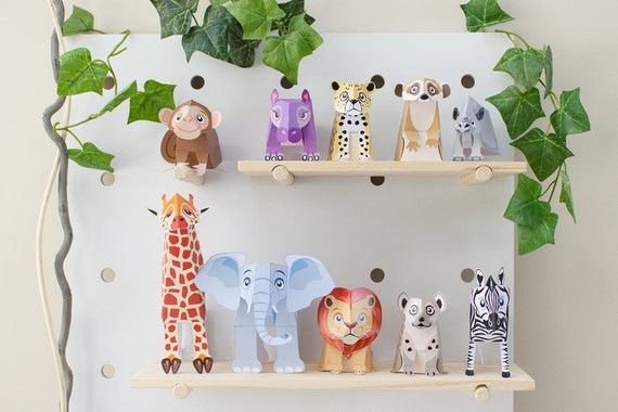 Papercraft Safari Animal Toys / Jungle Animals / Safari - Etsy UK Papercraft Safari Animal Toys / Jungle Animals / Safari - Etsy UK