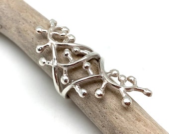 Coral Reef Ring 6, 7, 8, 9 / Silver Tentacles Ring / Sea Life Silver Long Ring / Silver Ocean Ring / Sterling Silver