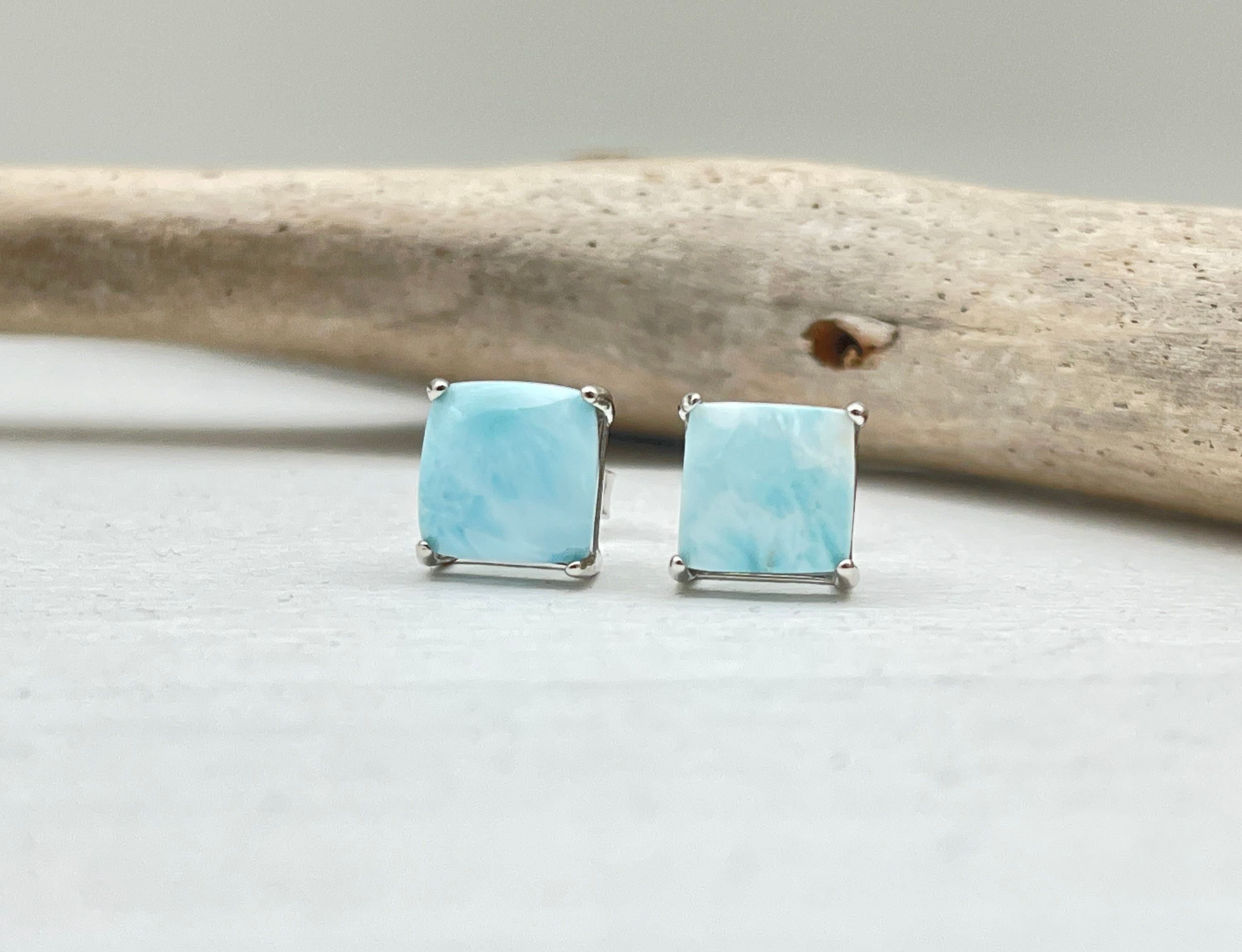 Larimar earrings shop etsy