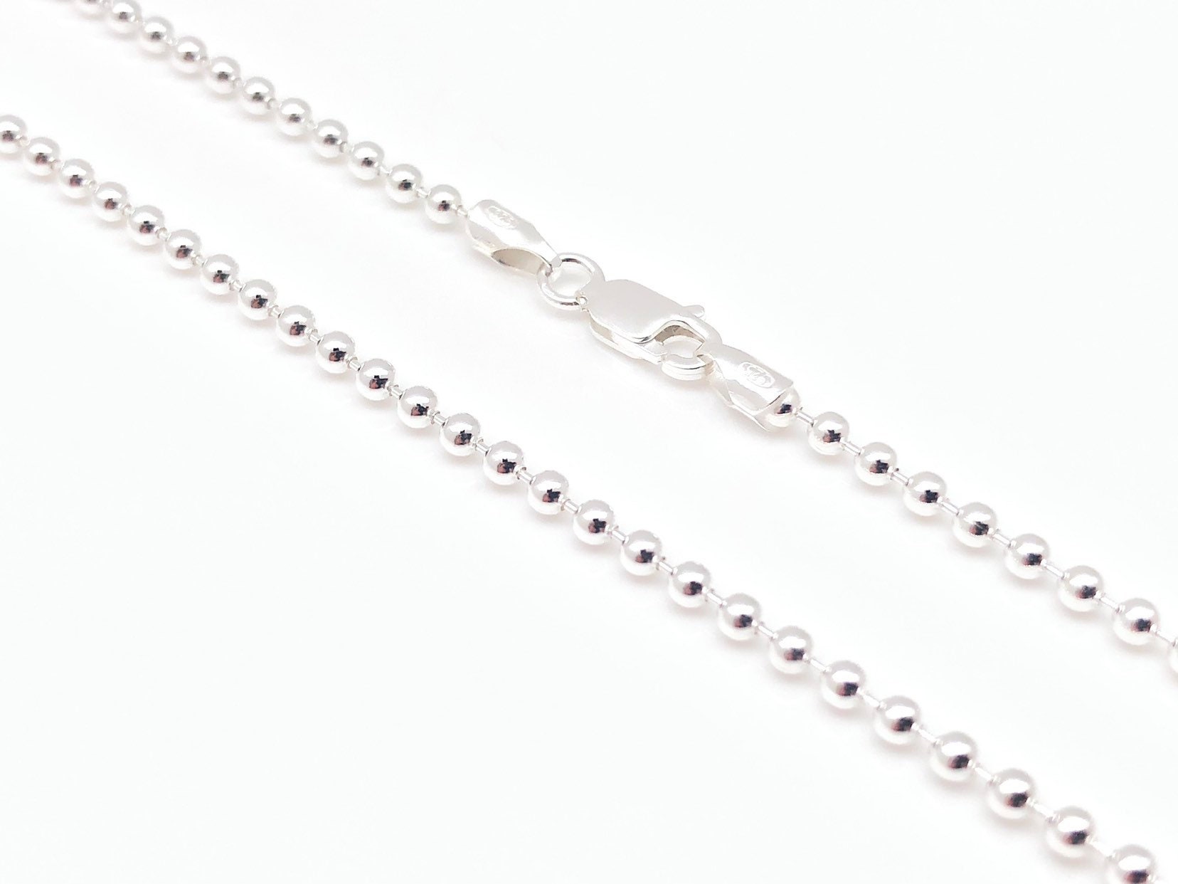 Thick Silver Bead Chain 2.5mm / Ball Chain 2.5mm 250