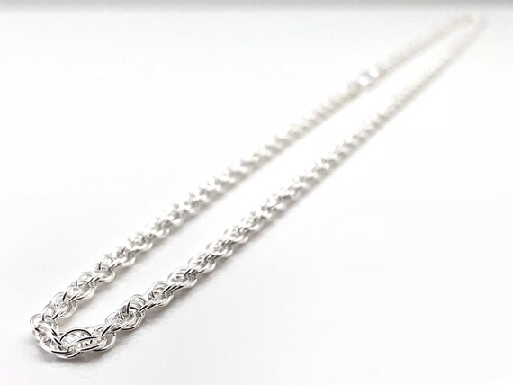 2.2MM or 3.1MM Solid 925 Sterling Silver Loose Rope Chain Necklace Italy Made 2.2MM or 3.1MM Solid 925 Sterling Silver Loose Rope Chain Necklace Italy Made