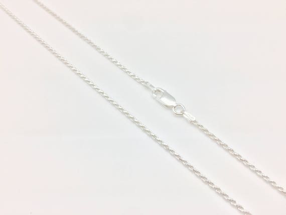 Thin Rope Silver Chain // 1.4mm Rope 