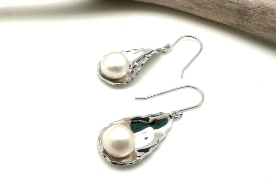 Orecchini Fabiani con perla grigia in argento 925