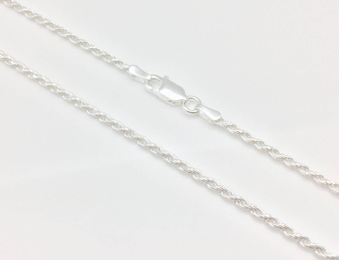 Silver Chain Not Rope Silver Rope Chain // Silver Rope Chain Medium 040 // 925 Sterling ...