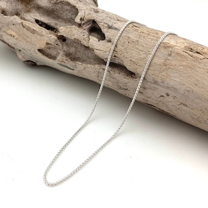 Silver Box Chain Rounded 1mm 060 // Box Chain 16&quot;, 18 &quot;, 20&quot;, 22&quot;, 24&quot; //Perfect Pendant Chain // Simple Silver Chain // 925 Sterling